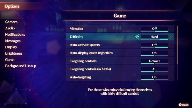 How to change difficulty settings