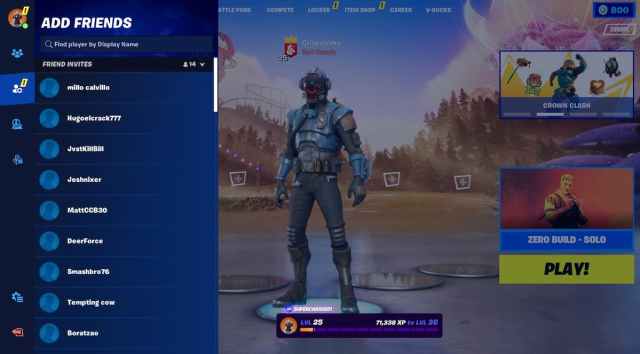 adding crossplay friends in fortnite on ps4 and pc