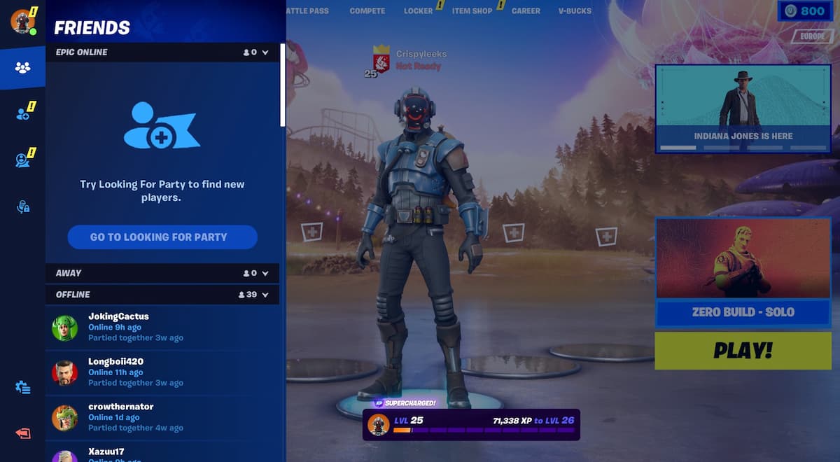 adding friends on PS4 and PC in Fortnite crossplay