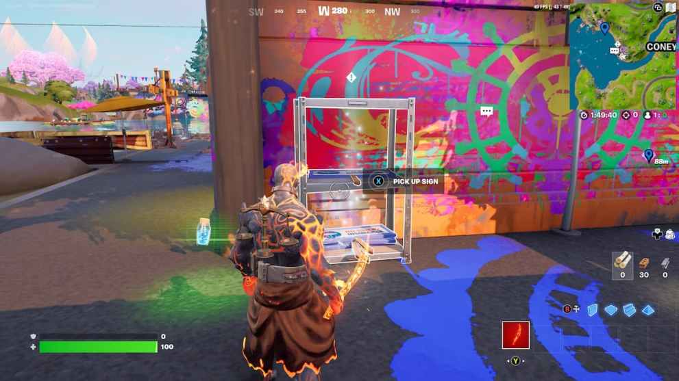 all no sweat sign locations in fortnite