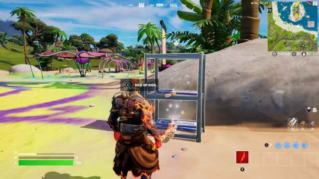 all no sweat sign locations in fortnite