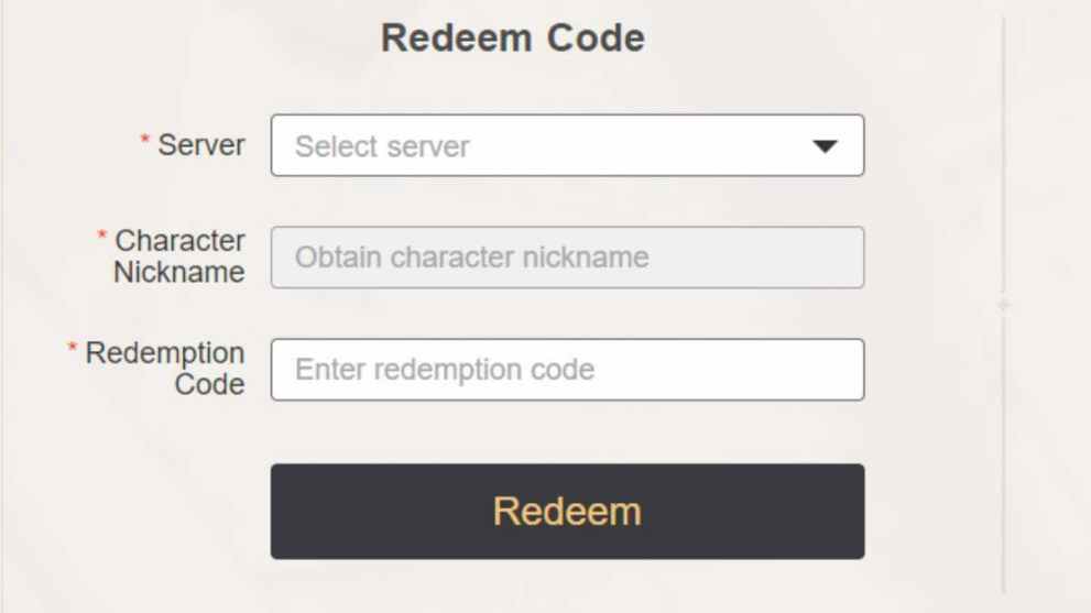 Redeeming codes via the Genshin Impact website