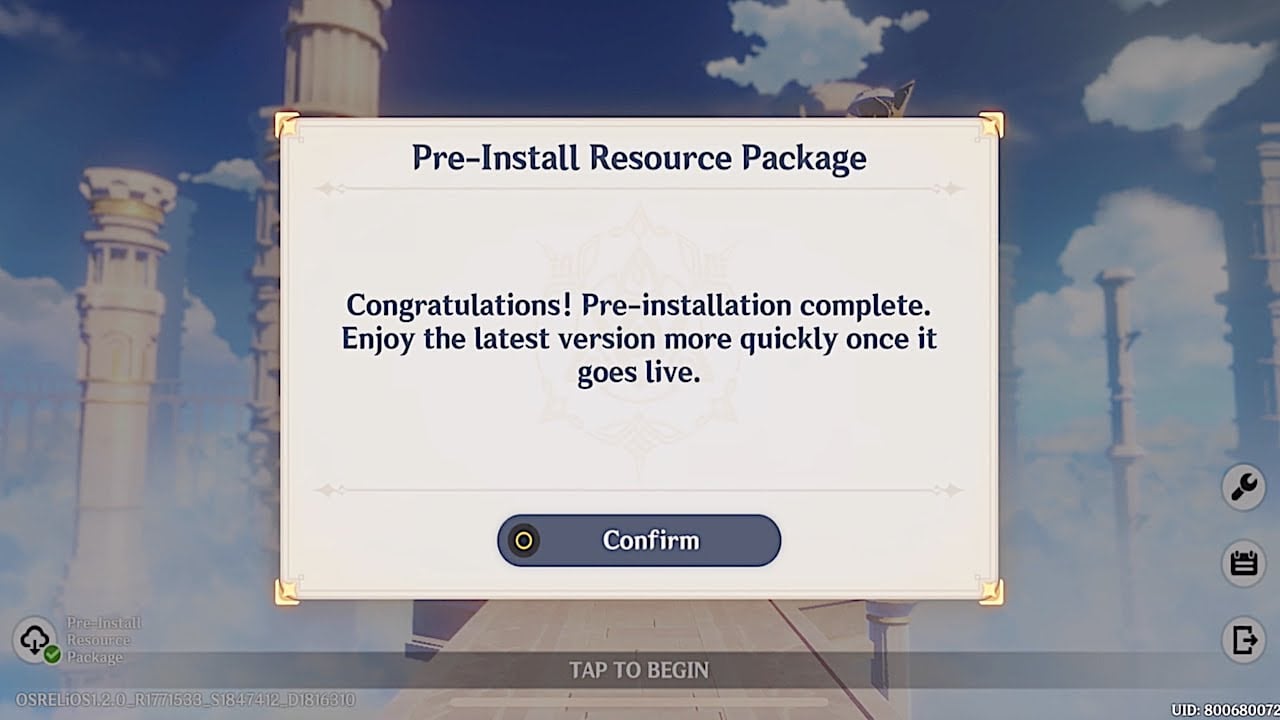 genshin pre install update