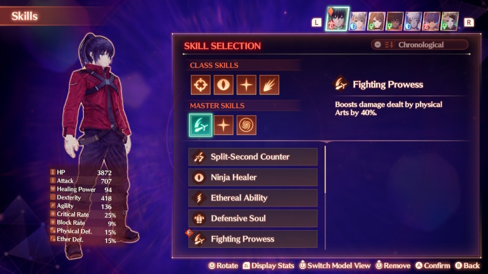 skill slots Xenoblade Chronicles 3