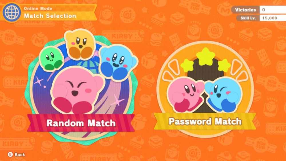 Online Mode in Kirby's Dream Buffet