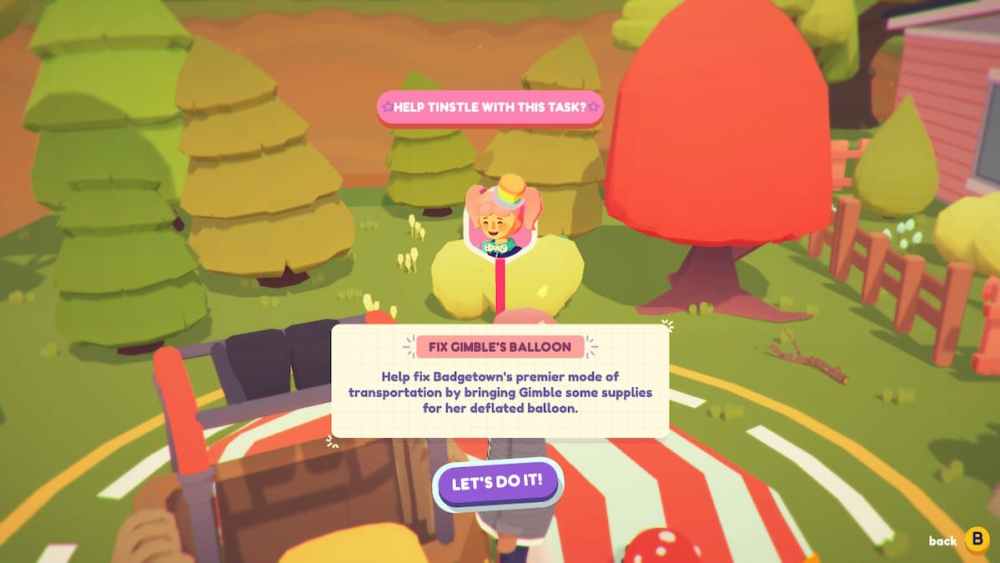 gimble's hot air balloon in ooblets