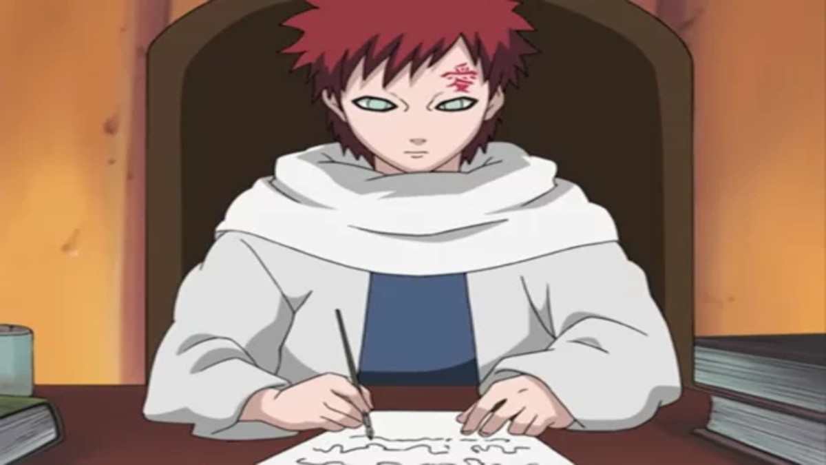 Gaara Kazekage Desk Naruto Shippuden