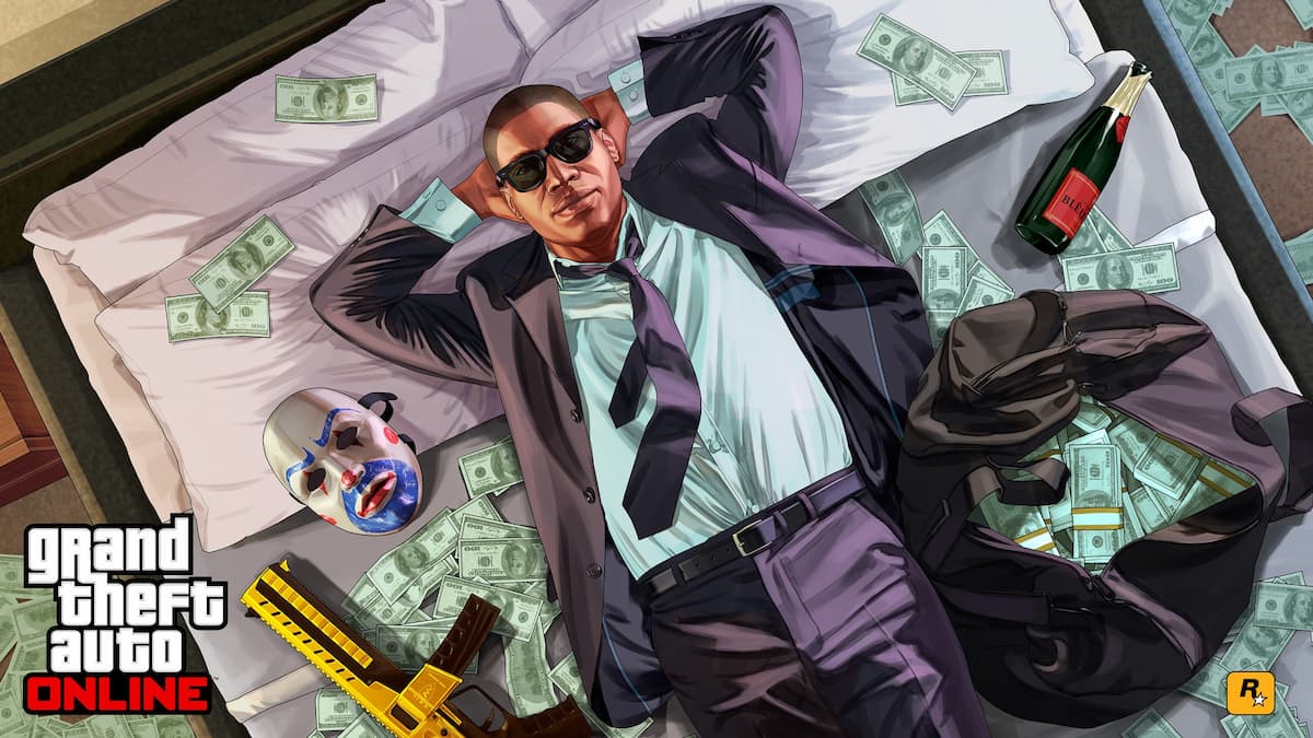 A Grand Theft Auto Online player enjoys their newfound wealth. 