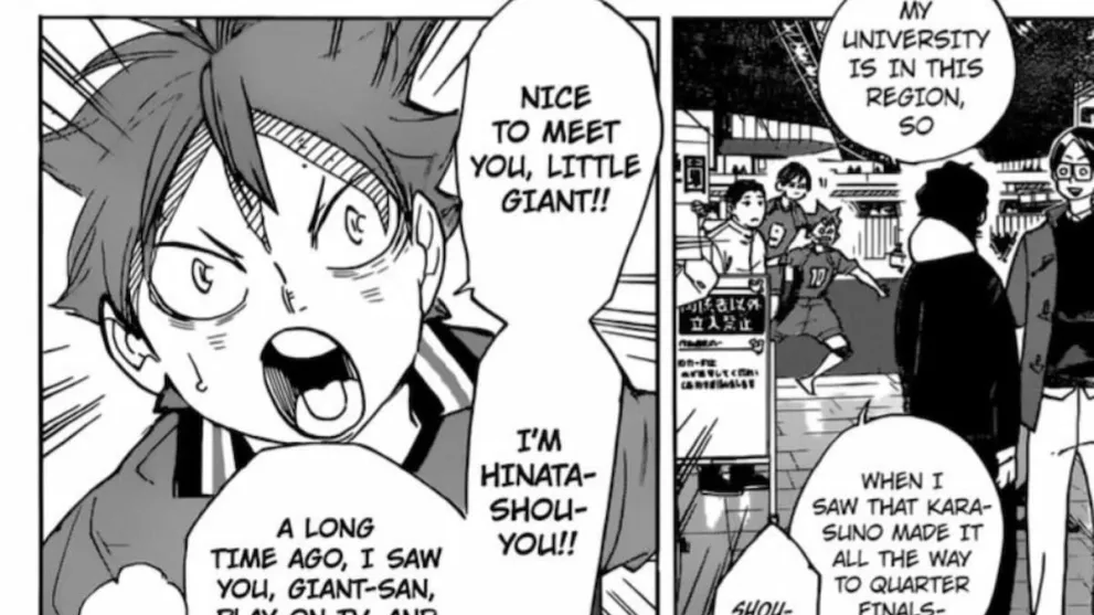 Hinata and Tiny Giant meeting