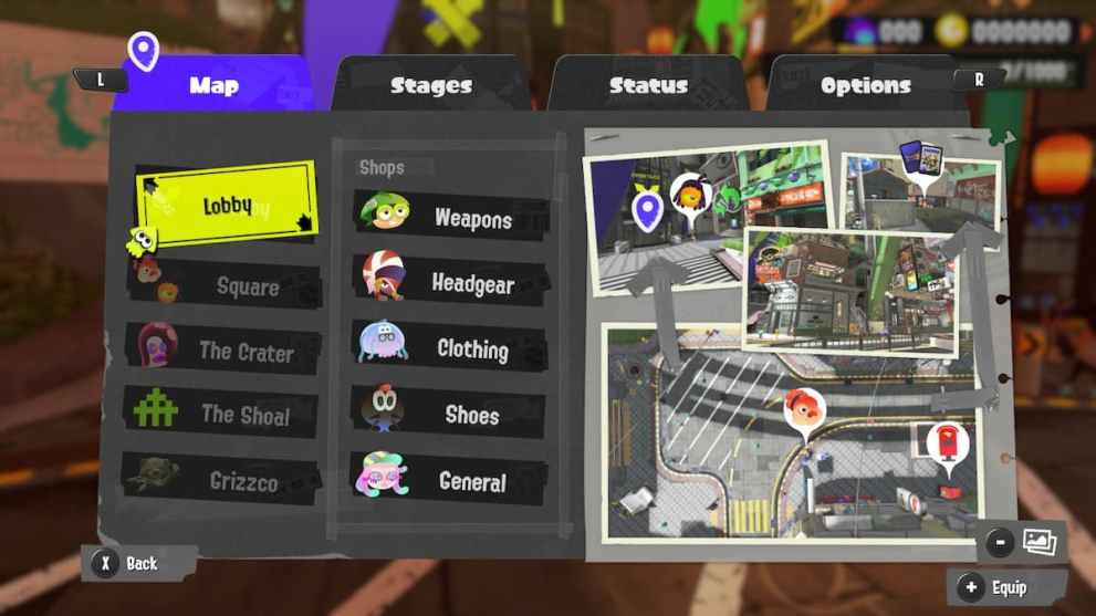 Splatoon 3 Menu