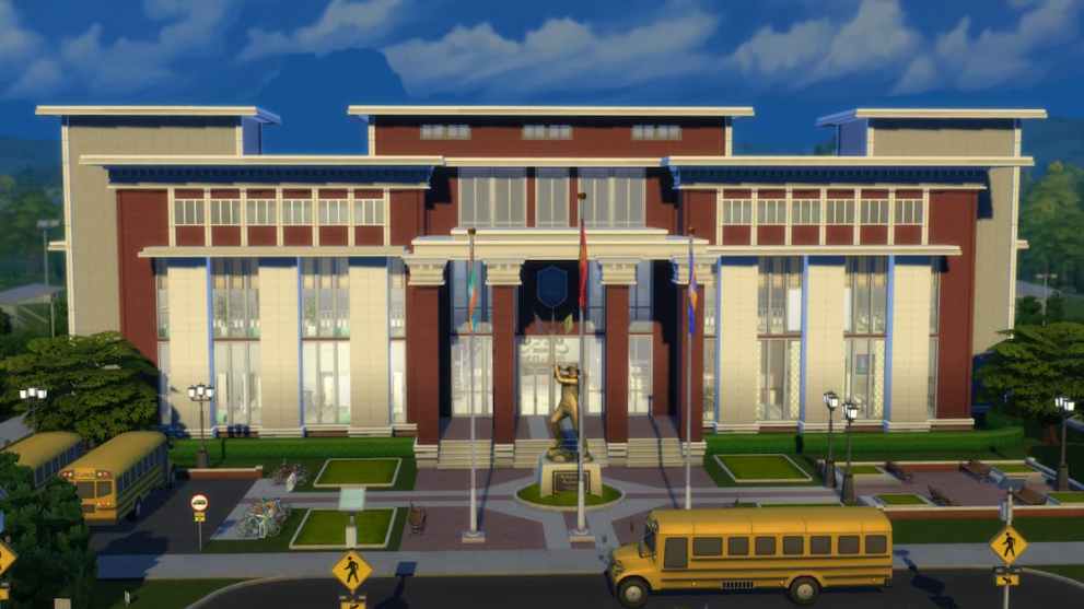 A Simple High School Build in The Sims 4