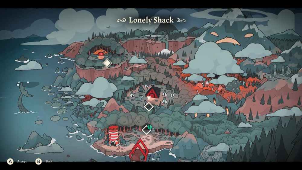 how to get to lonely shack in cult of the lamb