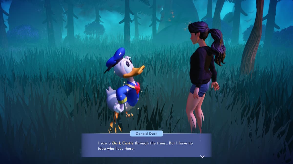 Talking to Donald Duck in Disney Dreamlight Valley