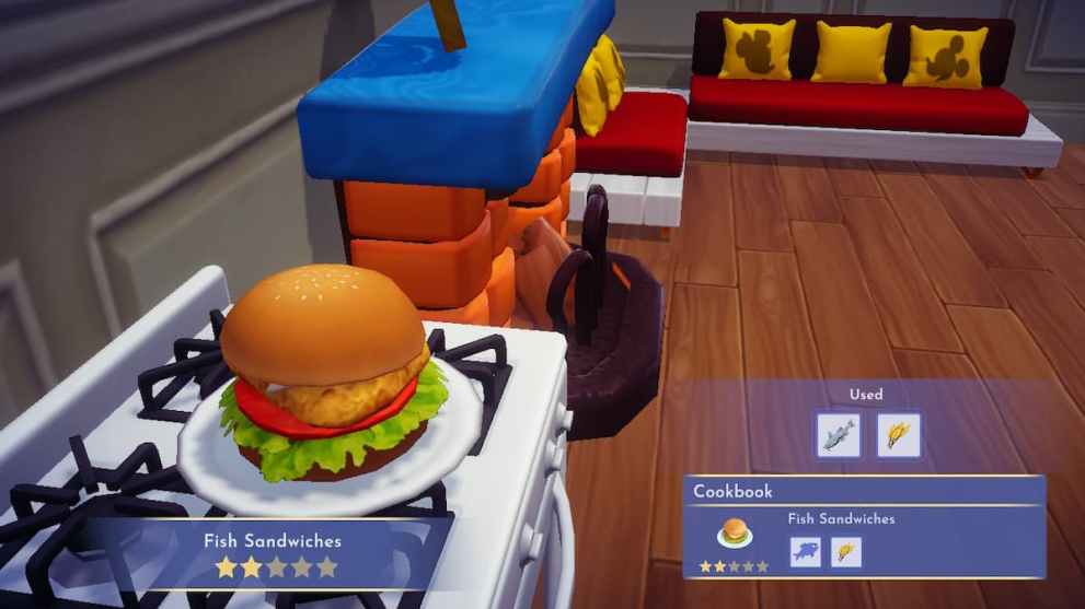 How to make the fish sandwich in Disney Dreamlight Valley