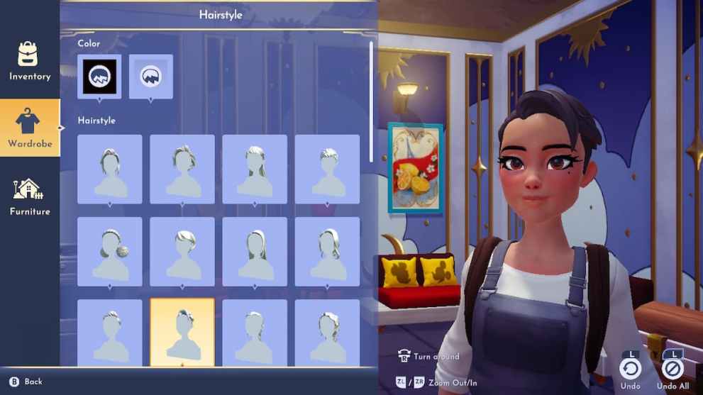 Option 10 in Disney Dreamlight Valley Haircuts