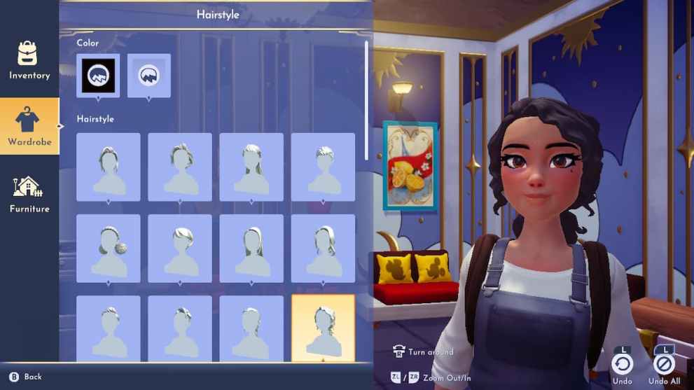 Option 12 in Disney Dreamlight Valley Haircuts