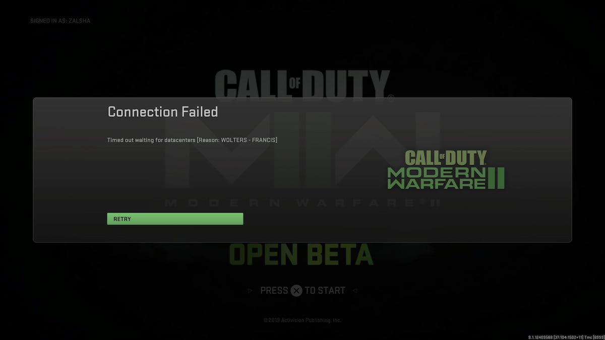 How to Fix MW2 'Timed Out Waiting for Datacenters' Error