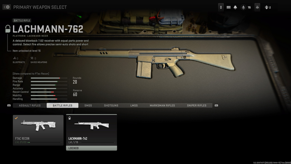 Lachmann battle rifle in Modern Warfare 2