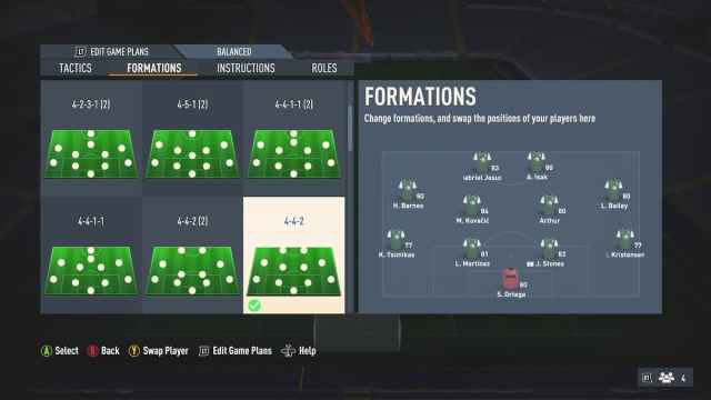fifa 23 custom tactics formations screen