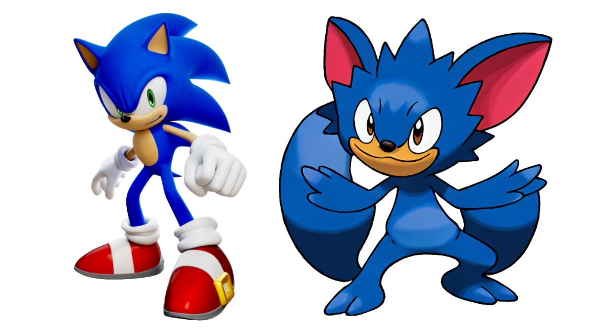 sonic and other video game characters as pokemon ai