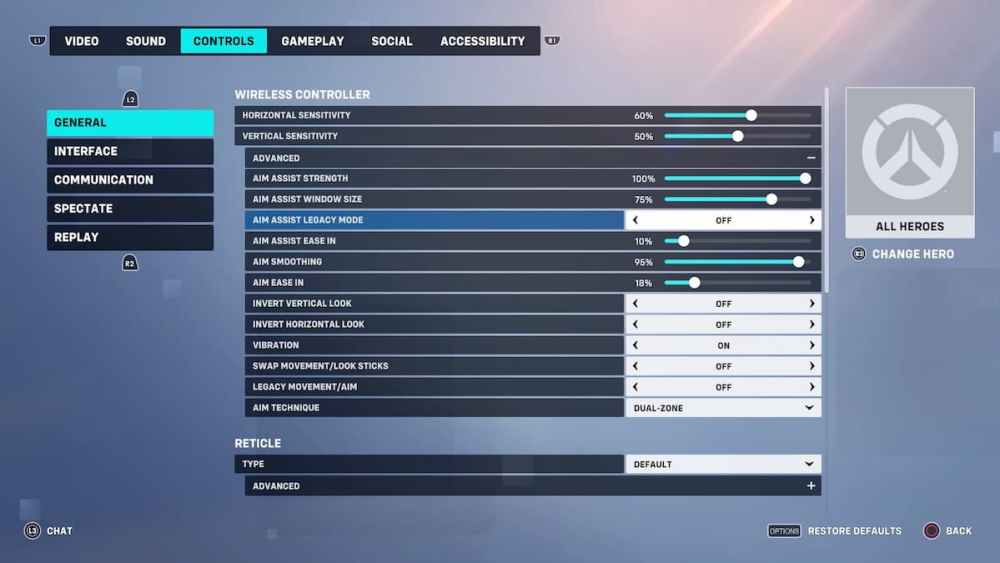 Overwatch 2 Controller Settings