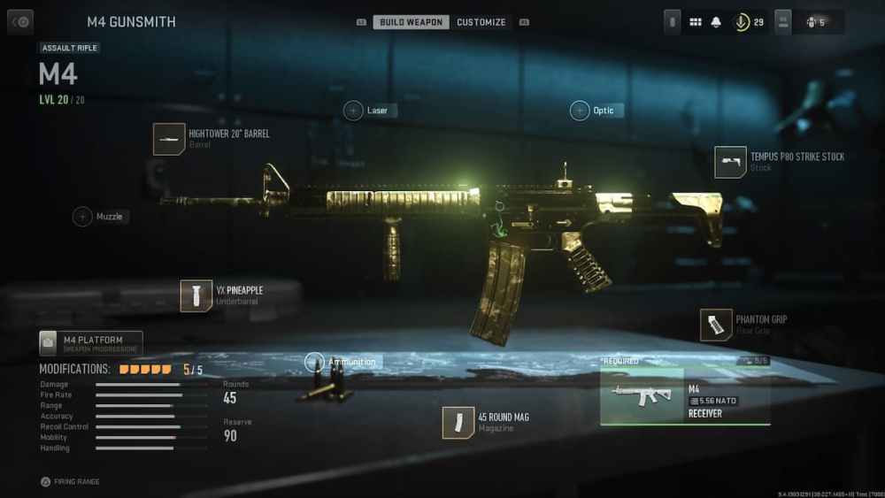 M4 adaptation in Call of Duty: Modern Warfare 2