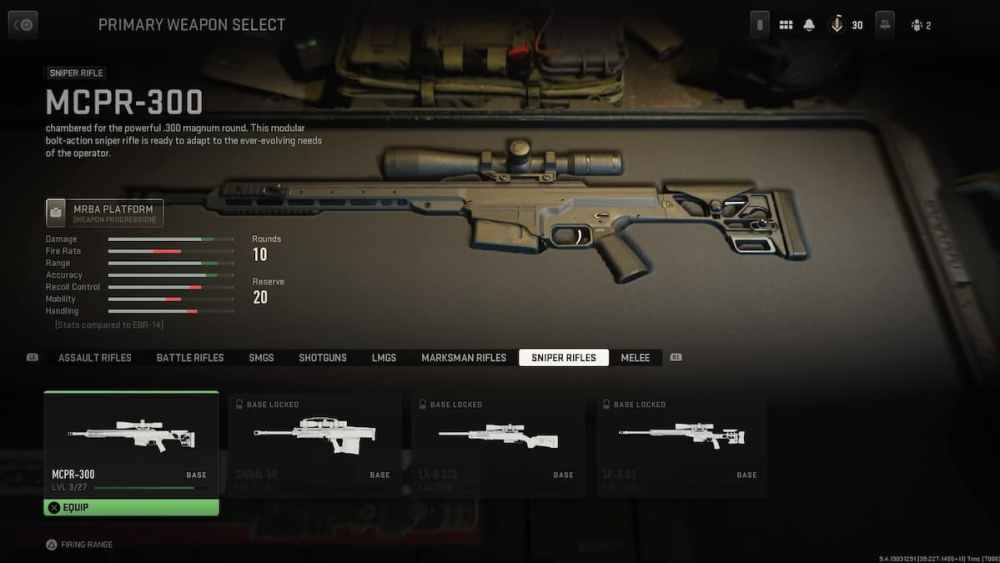 MCPR-300 Sniper Rifle in Modern Warfare 2