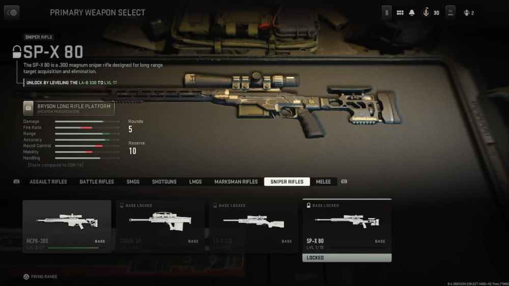 SP-X 80 Sniper Rifle in Modern Warfare 2