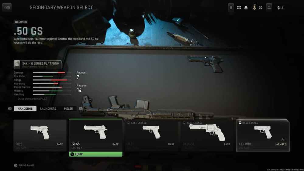.50 GS Handgun in Modern Warfare 2