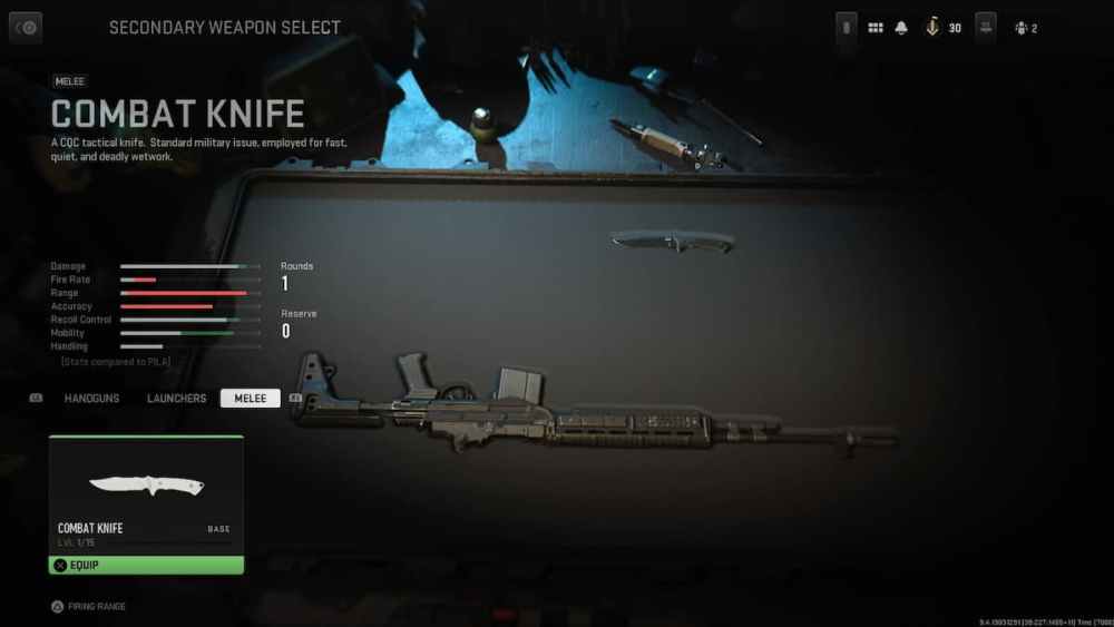 Combat Knife Melee Weapon in Modern Warfare 2