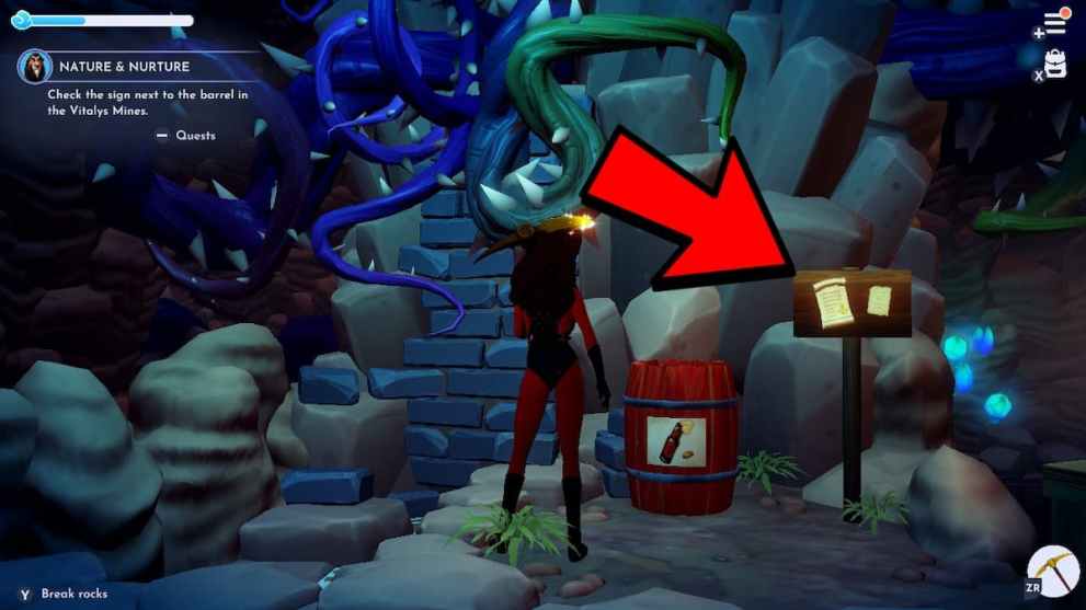 Reading the sign in the Nature & Nurture quest