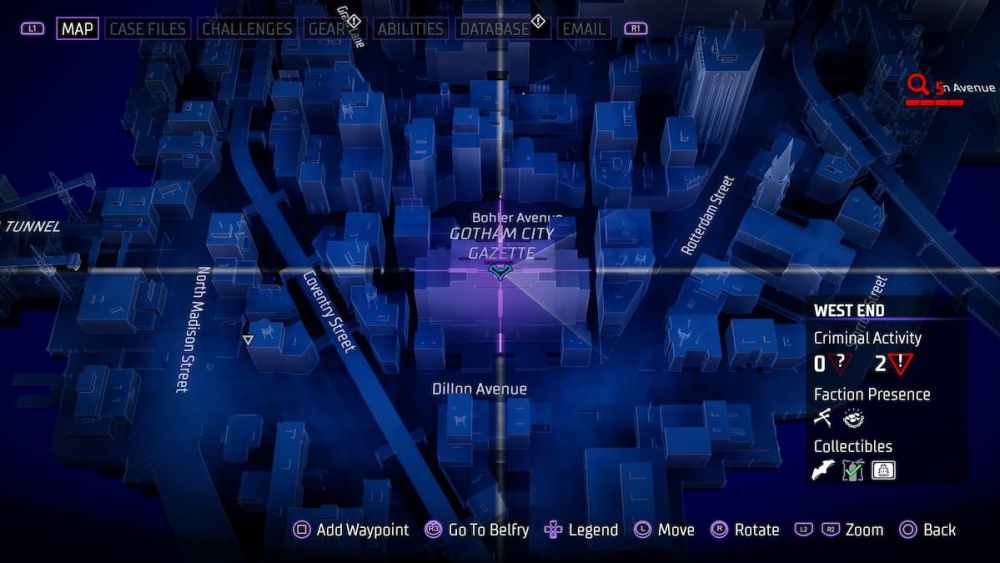 Gotham Knights Batarang Locations 57 - West End