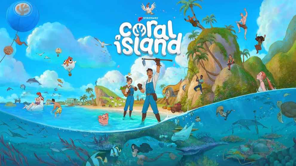 Coral Island title screen xbox game pass