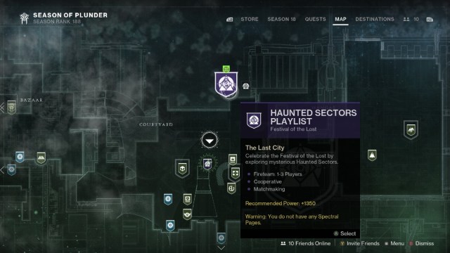 Destiny 2 Haunted Sector Tower Activity. 