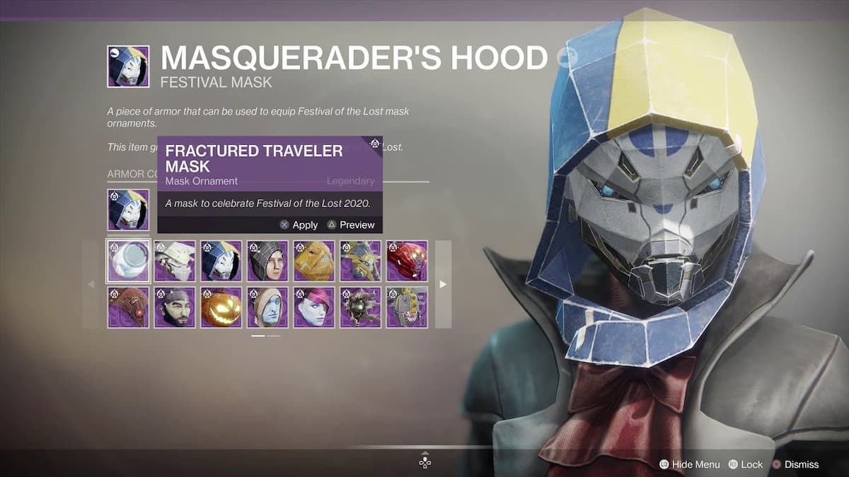 How To Get All Masks In Destiny 2: Festival Of The Lost 2022