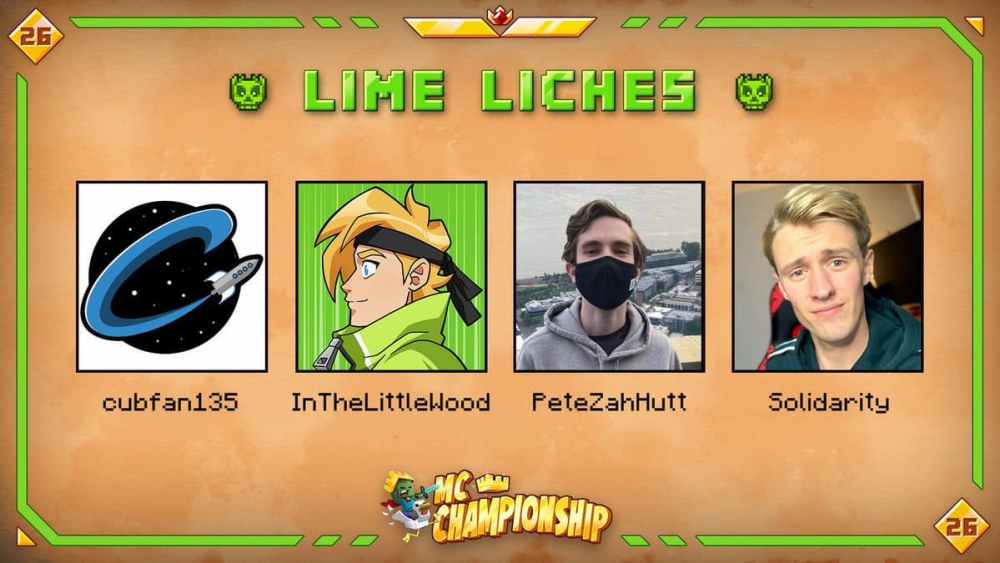 Minecraft Championship MCC 26 Teams: Lime Liches