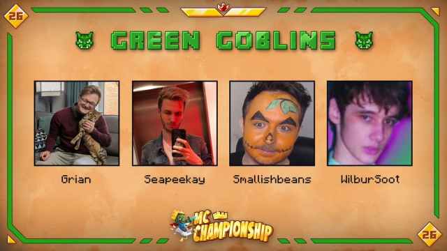 Minecraft Championship MCC 26 Teams: Green Goblins