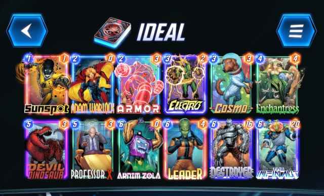 ideal control deck in marvel snap