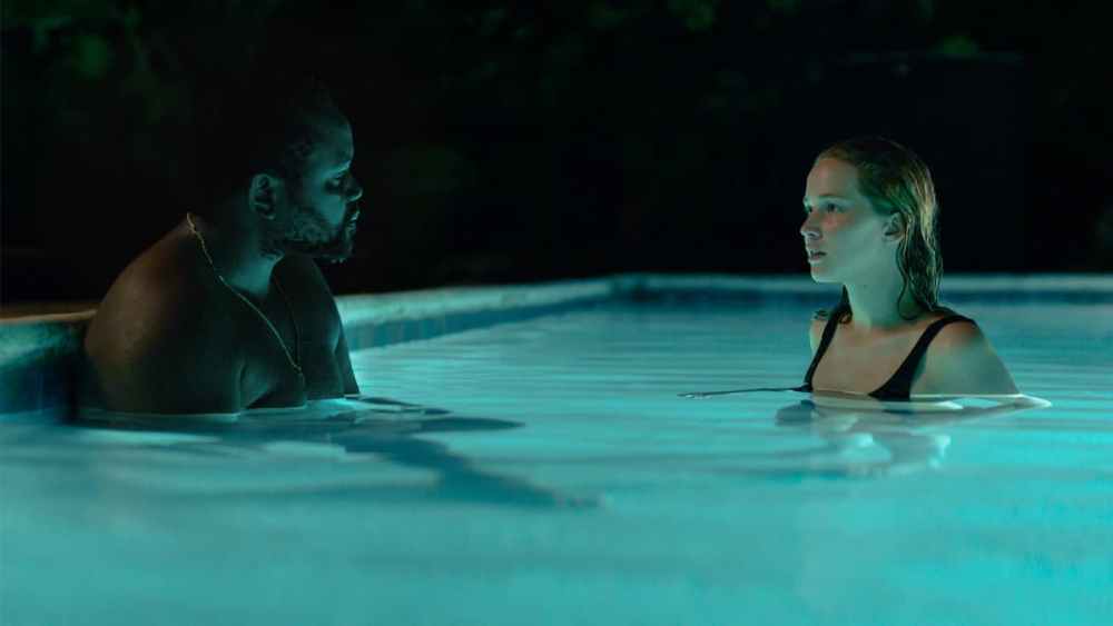 Brian Tyree Henry and Jennifer Lawrence in "Causeway," premiering November 4, 2022 on Apple TV+.