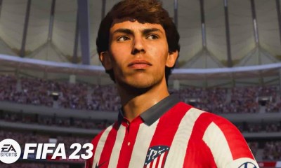 Joao Felix in FIFA 23 with FIFA 23 logo