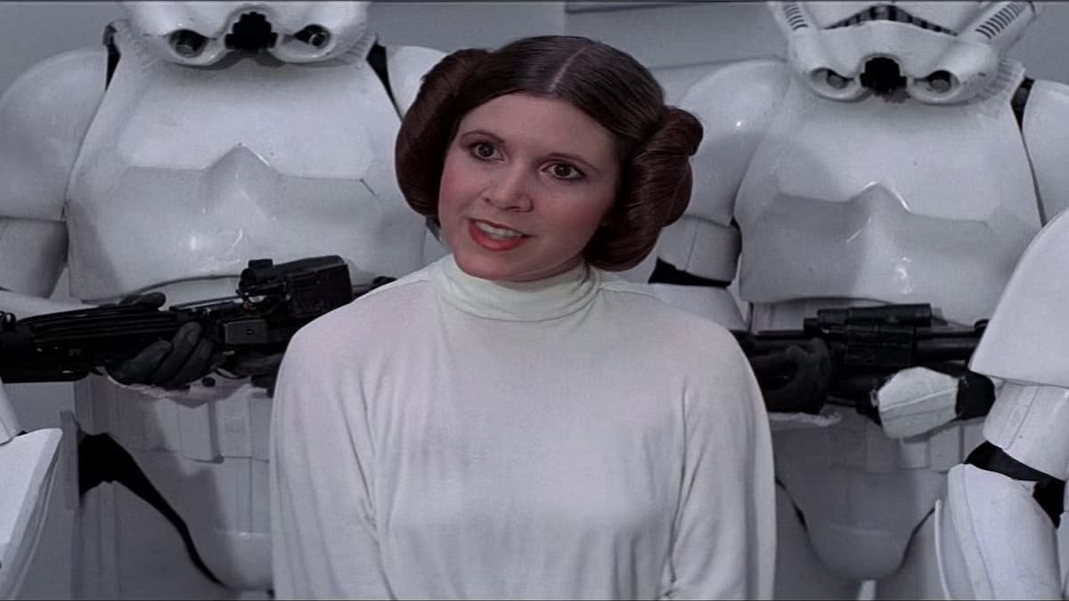 Princess Leia captured on the Tantive IV.