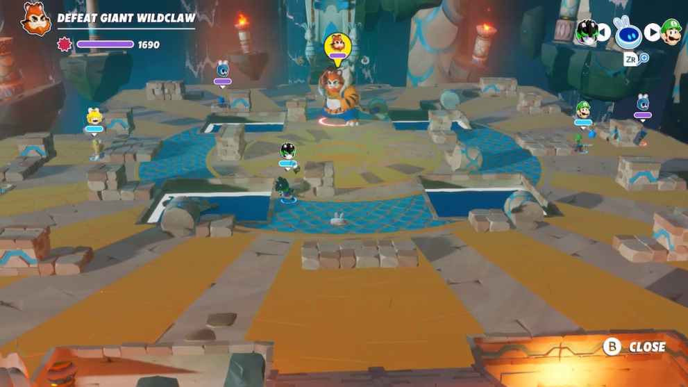 Position Party in Mario + Rabbids Sparks of Hope