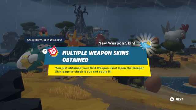 weapon skins in Mario + Rabbids Sparks of Hope