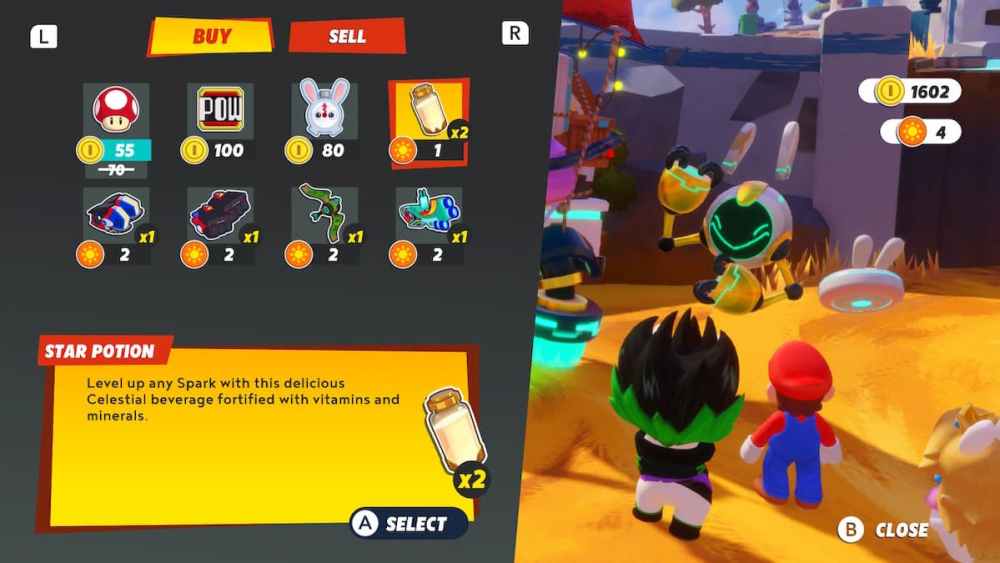 get spark potions first in Mario + Rabbids Sparks of Hope