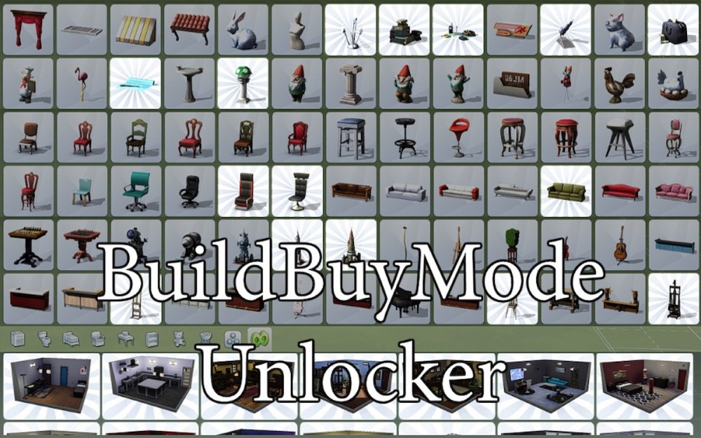Sims build buy mode unlock mod