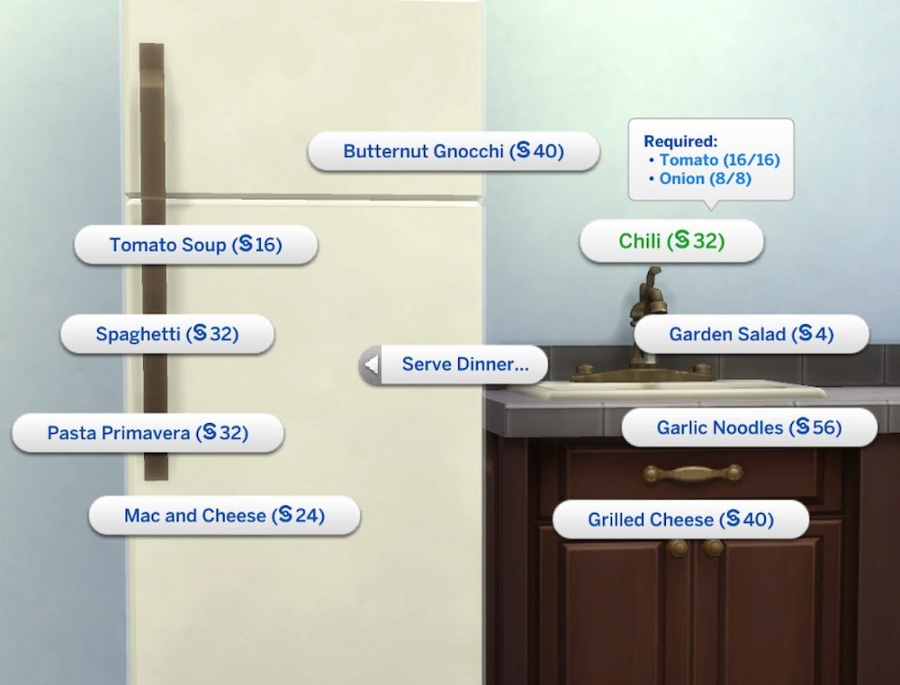 Sims cooking mod