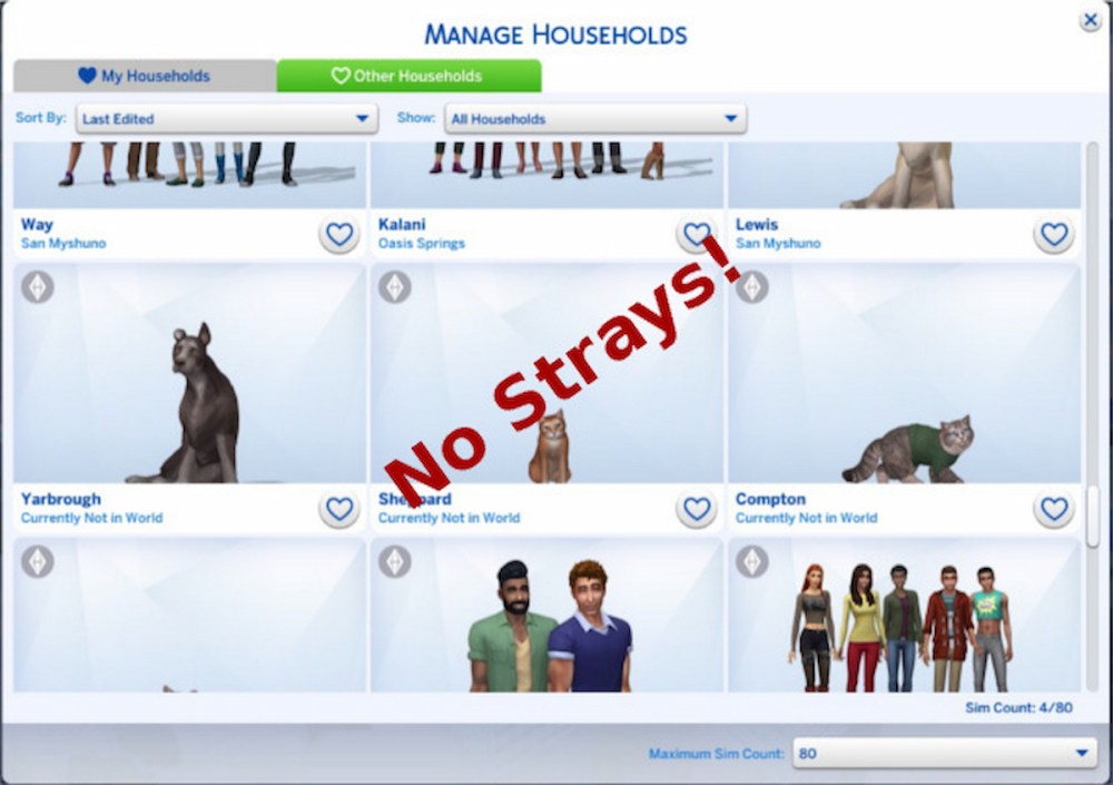 Sims no strays mod
