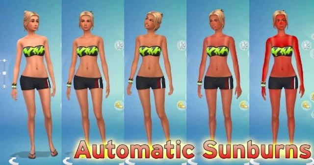 Sims sunburns mod
