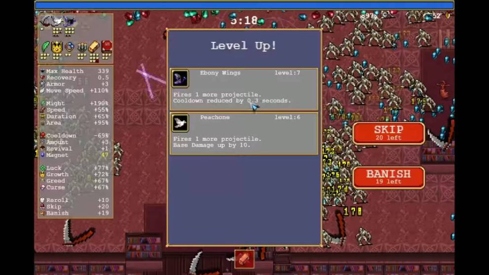 Vampire Survivors Avatar Infernas