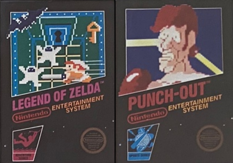 early versions of legend of zelda and punch out nes